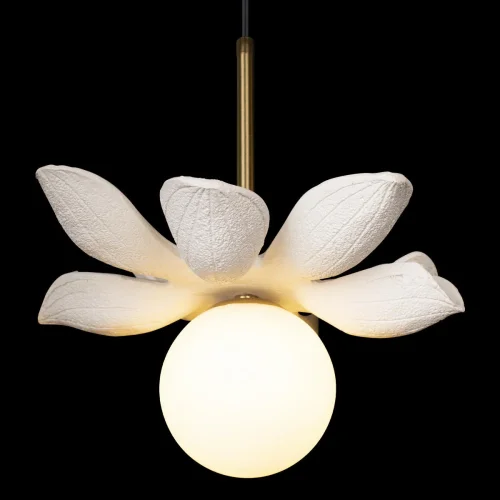 Светильник подвесной Monro 10213/B White LOFT IT белый 1 лампа, основание золотое в стиле современный  фото 4