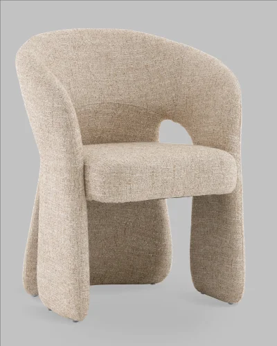 Кресло Bors, кремовый УТ000041681 Stool Group, кремовый/шенилл, ножки/шенилл/кремовый, размеры - *****мм