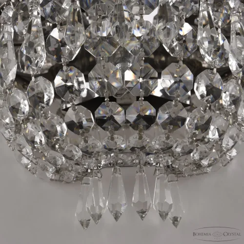 Бра 2227H201B/2/35IV Ni Bohemia Ivele Crystal без плафона на 3 лампы, основание никель в стиле классический drops фото 4