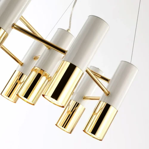Люстра подвесная Ultra 2755-7P Favourite белая на 7 ламп, основание золотое в стиле современный арт-деко  фото 4