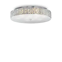 Светильник потолочный ROMA PL12 Ideal Lux прозрачный 12 ламп, основание хром в стиле современный 