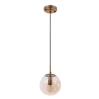 Светильник подвесной Tureis A9915SP-1PB Arte Lamp янтарный 1 лампа, основание медь в стиле современный 