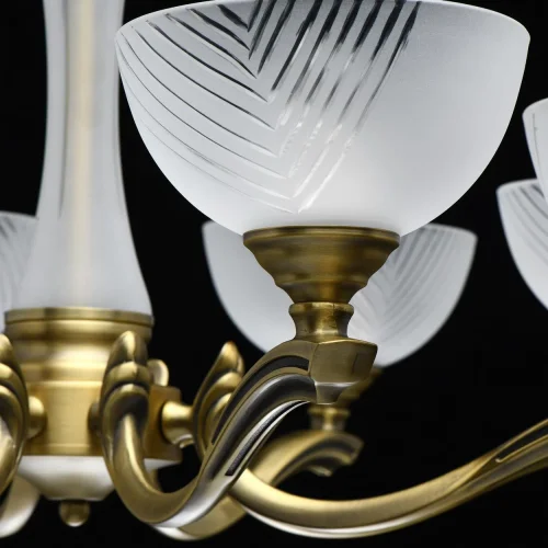 Люстра подвесная Афродита 317014808 MW-Light белая на 8 ламп, основание античное бронза в стиле классика  фото 7
