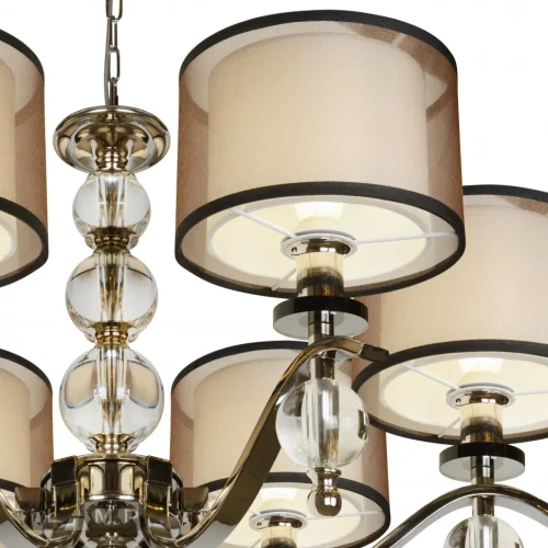 Люстра подвесная Malibu P2335-6 nic iLamp коричневая на 6 ламп, основание никель в стиле современный американский фото 4