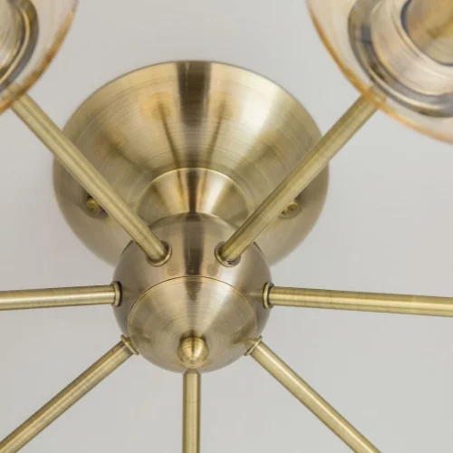 Люстра потолочная Томми CL102173 Citilux янтарная на 7 ламп, основание бронзовое в стиле современный шар фото 5
