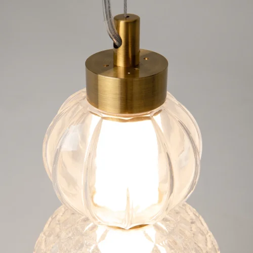 Светильник подвесной LED Collar P069PL-L16G3K Maytoni белый прозрачный на 1 лампу, основание золотое в стиле шар фото 7 Светильник подвесной LED Collar P069PL-L16G3K Maytoni белый прозрачный на 1 лампу, основание золотое в стиле шар фото 7