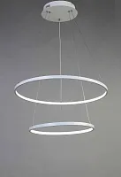 Люстра подвесная LED Giro 1765-10P Favourite белая на 2 лампы, основание белое в стиле современный кольца