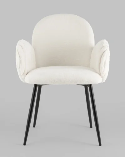 Стул обеденный Wave Stripes, букле белый УТ000039505 Stool Group, белый/букле, ножки/металл/чёрный, размеры - ***** фото 4