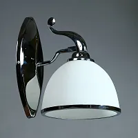 Бра MA02401W/001 Chrome Ambiente by Brizzi белый на 1 лампу, основание хром в стиле современный 