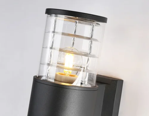 Настенный светильник ST2525 Ambrella light уличный IP54 чёрный 2 лампы, плафон прозрачный в стиле хай-тек современный E27 фото 3
