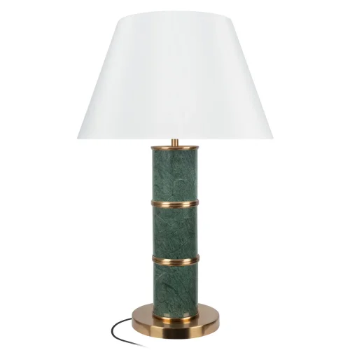 Настольная лампа Malachite 10447T LOFT IT белая на 1 лампу, основание зелёное мрамор металл в стиле современный кантри 
