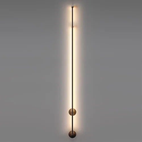 Бра LED Teo 7022/18WL Odeon Light чёрный на 1 лампу, основание чёрное в стиле минимализм отражённый свет фото 5