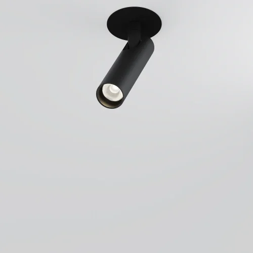 Светильник точечный LED Focus T C141RS-L125-6W3K-B Maytoni чёрный 1 лампа, основание чёрное в стиле современный хай-тек круглый трубочки фото 3