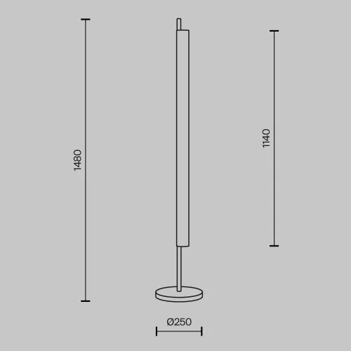 Торшер LED Loom MOD258FL-L15BS3K Maytoni  прозрачный 1 лампа, основание латунь в стиле современный хай-тек
 фото 9