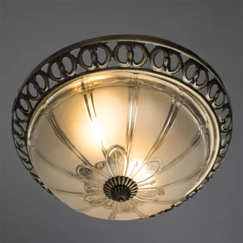 Люстра потолочная Porch A1306PL-2AB Arte Lamp белая на 2 лампы, основание античное бронза в стиле классический  фото 3