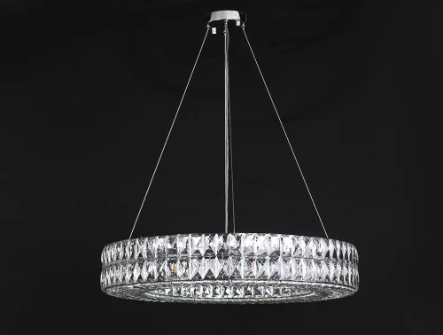 Люстра подвесная 10125+8/S Newport прозрачная на 13 ламп, основание хром в стиле современный 