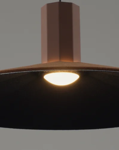 Светильник подвесной LED Ontario V11087-PL Moderli коричневый на 1 лампу, основание коричневое в стиле современный лофт фото 4