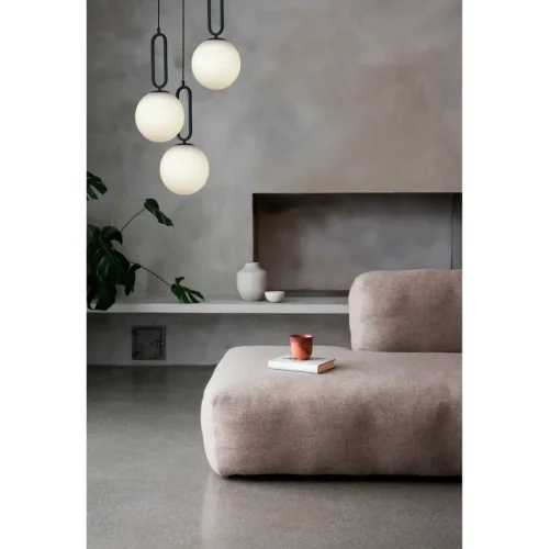 Светильник подвесной 0779PLB-1BK Milosh Tendence белый на 1 лампу, основание чёрное в стиле современный шар фото 2 Светильник подвесной 0779PLB-1BK Milosh Tendence белый на 1 лампу, основание чёрное в стиле современный шар фото 2