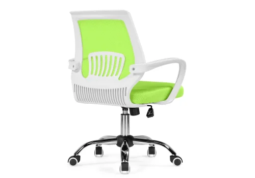 Компьютерное кресло Ergoplus green / white 15374 Woodville, зелёный/ткань, ножки/металл/хром, размеры - *940***610* фото 5