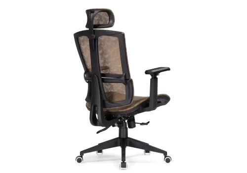 Компьютерное кресло Lanus brown / black 15398 Woodville, коричневый/ткань, ножки/пластик/чёрный, размеры - *1270***680* фото 5