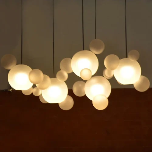 Светильник подвесной BUBBLE B MILK H 213796-23 ImperiumLoft белый на 7 ламп, основание золотое в стиле современный лофт фото 9 Светильник подвесной BUBBLE B MILK H 213796-23 ImperiumLoft белый на 7 ламп, основание золотое в стиле современный лофт фото 9