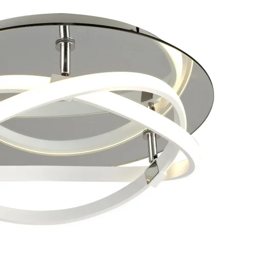 Светильник потолочный LED INFINITY 5992 Mantra белый 1 лампа, основание хром серое в стиле хай-тек кольца фото 3