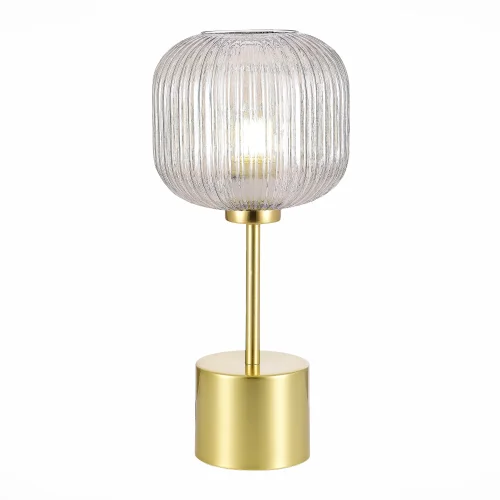 Настольная лампа Gran SL1154.314.01 ST-Luce янтарная прозрачная 1 лампа, основание латунь металл в стиле современный 