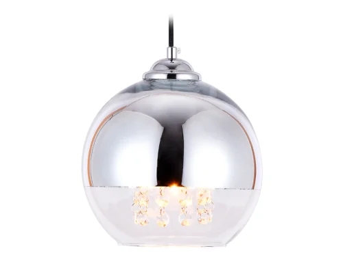 Светильник подвесной Traditional TR3601 Ambrella light прозрачный 1 лампа, основание хром в стиле классический шар