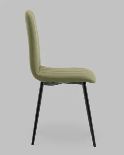Стул Easy new велюр оливковый УТ000041667 Stool Group, зелёный/велюр, ножки/металл/чёрный, размеры - ***** фото 3
