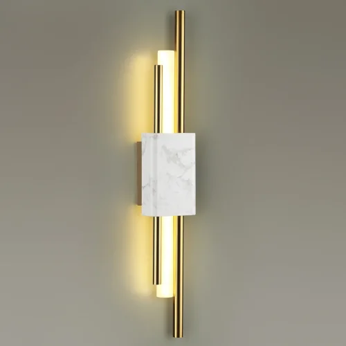 Бра LED Marmi 4359/10WL Odeon Light золотой на 1 лампа, основание золотое белое в стиле арт-деко  фото 4
