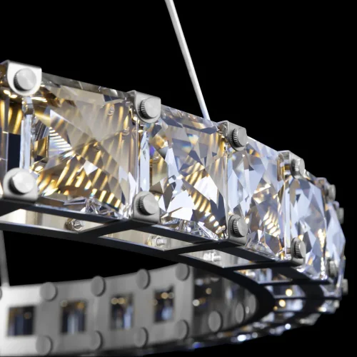 Светильник подвесной LED Tiffany 10204/800 Chrome LOFT IT прозрачный 1 лампа, основание хром в стиле современный кольца фото 5