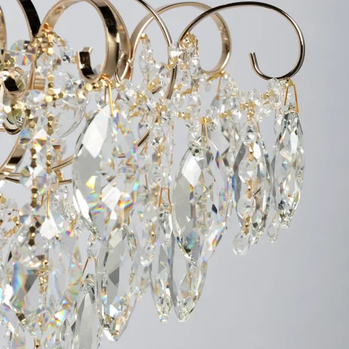Люстра подвесная Бриз 111011004 DeMarkt прозрачная на 4 лампы, основание золотое в стиле классический  фото 6