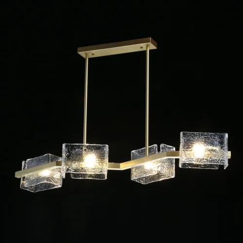 Светильник подвесной Айс 542011004 MW-Light прозрачный 4 лампы, основание золотое в стиле современный хай-тек  фото 2