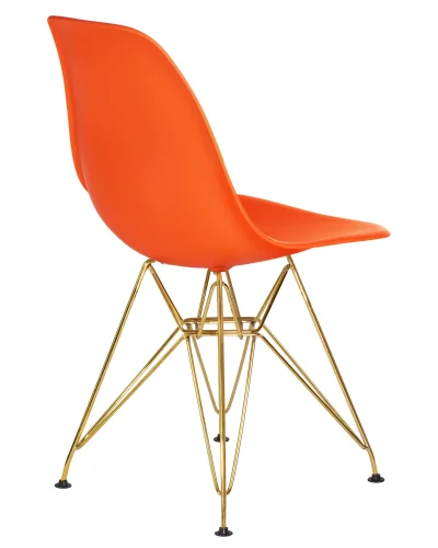 Стул обеденный 638APP-LMZL DSR, цвет сиденья оранжевый (O-02), цвет основания золото Dobrin, оранжевый/, ножки/металл/золотой, размеры - ****460*535 фото 4