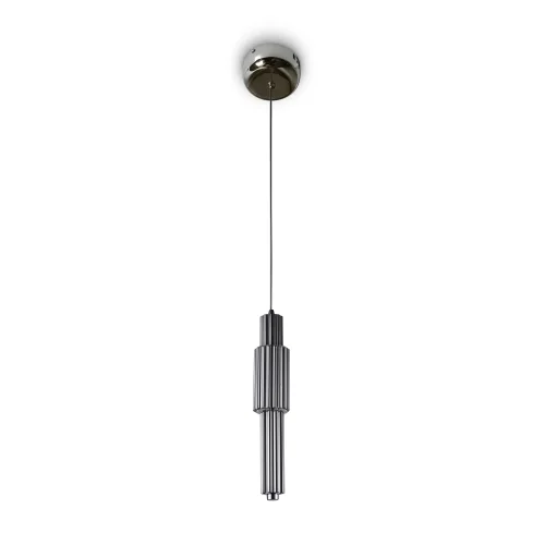 Светильник подвесной LED Verticale MOD308PL-L9GR3K Maytoni серый 1 лампа, основание хром в стиле модерн  фото 4
