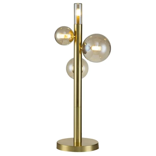 Настольная лампа Canto V000250 Indigo янтарная 4 лампы, основание золотое металл в стиле современный 