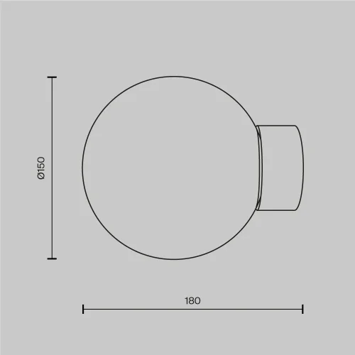 Бра Basic form MOD321WL-01G1 Maytoni белый на 1 лампу, основание золотое в стиле современный фото 6 Бра Basic form MOD321WL-01G1 Maytoni белый на 1 лампу, основание золотое в стиле современный фото 6