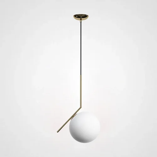 Светильник подвесной Flexic 185396-22 ImperiumLoft белый 1 лампа, основание латунь в стиле лофт минимализм 
