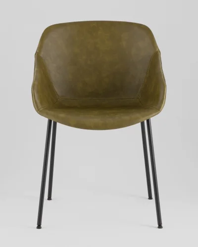 Стул Ashby, экокожа, зелёный, сиденье УТ000040852 Stool Group, зелёный/экокожа, ножки/металл/чёрный, размеры - ***** фото 2