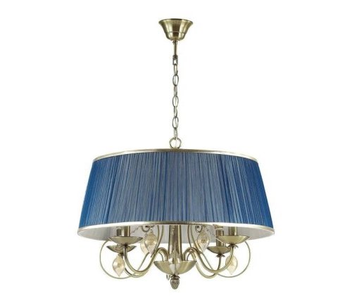 Люстра подвесная NIAGARA 3921/4 Odeon Light голубая синяя на 4 лампы, основание бронзовое в стиле классический  фото 4
