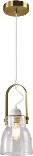 Светильник подвесной Terni V10454-1P Moderli прозрачный 1 лампа, основание золотое в стиле лофт современный 