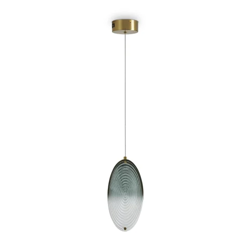 Светильник подвесной LED Lolli FR6139PL-L8BS1 Freya зелёный на 1 лампу, основание латунь в стиле современный фото 2