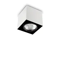 Светильник накладной MOOD PL1 D15 SQUARE BIANCO Ideal Lux белый 1 лампа, основание белое в стиле современный квадратный