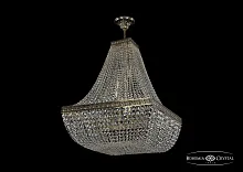 Люстра потолочная хрустальная 19282/H2/60IV GB Bohemia Ivele Crystal прозрачная на 15 ламп, основание золотое в стиле классика sp