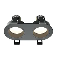 Светильник точечный Share DL126-02-GU10-B Maytoni чёрный на 2 лампы, основание чёрное в стиле современный овальный Светильник точечный Share DL126-02-GU10-B Maytoni чёрный на 2 лампы, основание чёрное в стиле современный овальный