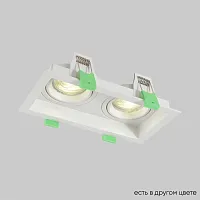 Светильник точечный CLT 068C2 WH Crystal Lux белый на 2 лампы, основание белое в стиле современный прямоугольный