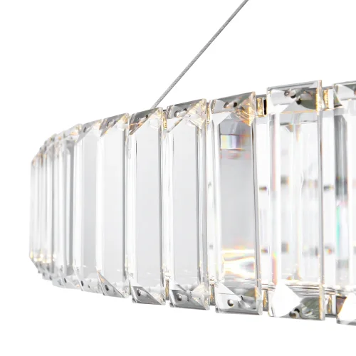 Светильник подвесной LED с пультом Tier FR5257PL-L32CH Freya прозрачный 1 лампа, основание хром в стиле современный кольца фото 5