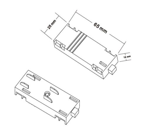 Соединитель питания линейный для шинопровода 220V CLT 0.205 03 BL Crystal Lux чёрный в стиле современный для светильников серии Спейс 220 (Space 220) space 220 фото 2