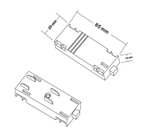 Соединитель питания линейный для шинопровода 220V CLT 0.205 03 BL Crystal Lux чёрный в стиле современный для светильников серии Спейс 220 (Space 220) space 220 фото 2