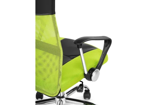 Компьютерное кресло Arano 1 green 15793 Woodville, зелёный/сетка искусственная кожа, ножки/металл/хром, размеры - *1190***660*600 фото 8